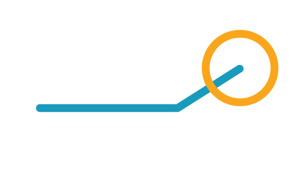 CrewLAB logo, with white text. There is a blue line which visualises a rowing machine and a yellow circle which visualises the fan from the rowing machine. Both graphics also visualise a graph.