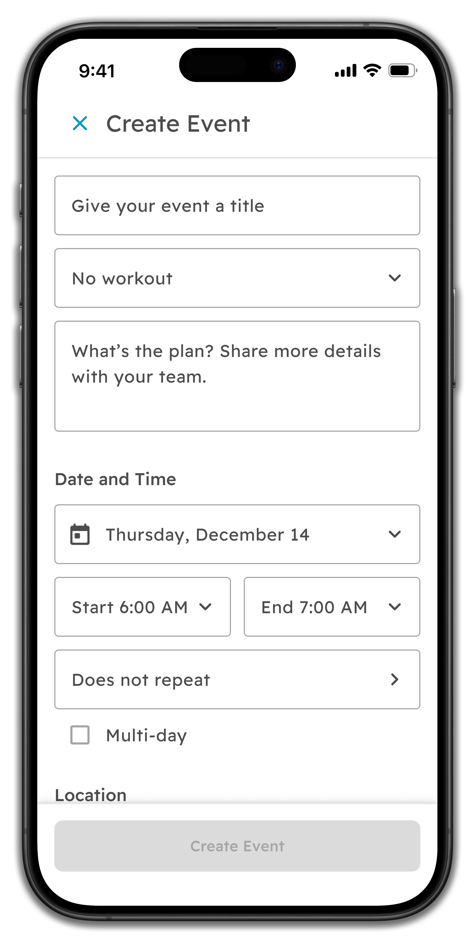 Sample mobile screen with the activity feed on, this includes a profile photo, name, location and erg screen image with information about the workout. 