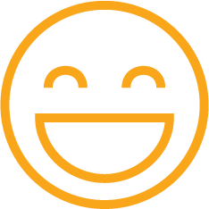 Icon of a happy smiley face.