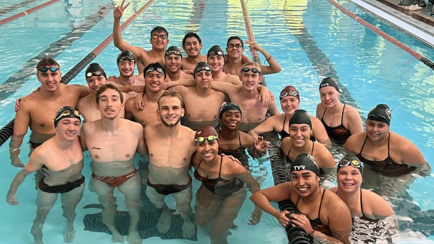 McMurry Swimming Team in the pool